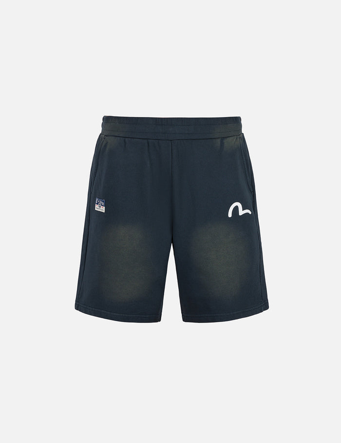 Logo Appliqué Embroidery Heavy Washed Fashion Fit Sweatshorts