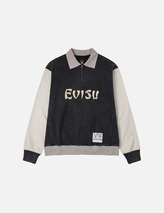 Logo Appliqué Regular Fit Half-Zip Color-Blocking Sweatshirt