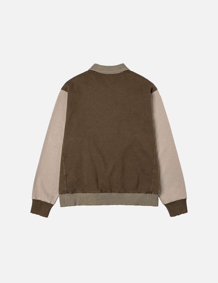 Logo Appliqué Regular Fit Half-Zip Color-Blocking Sweatshirt