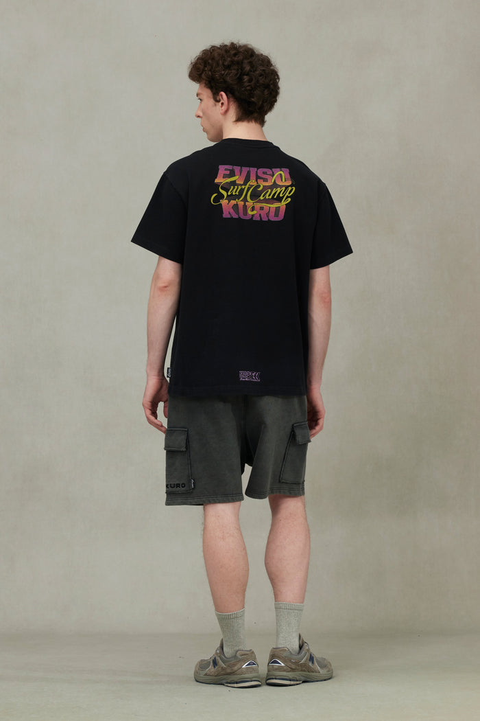 Logo Embroidery and Surf Camp Print Regular Fit T-shirt