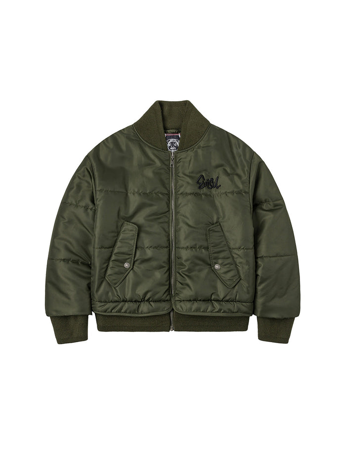 Logo Embroidery Fashion Fit Bomber Jacket