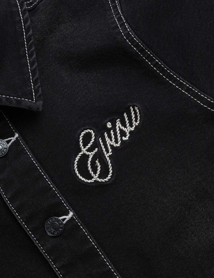Logo Embroidery Fashion Fit Denim Dress