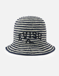 Logo Embroidery Striped Knitted Bucket Hat
