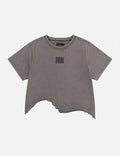 Logo Print and Distressed Detail Fashion Fit T-Shirt