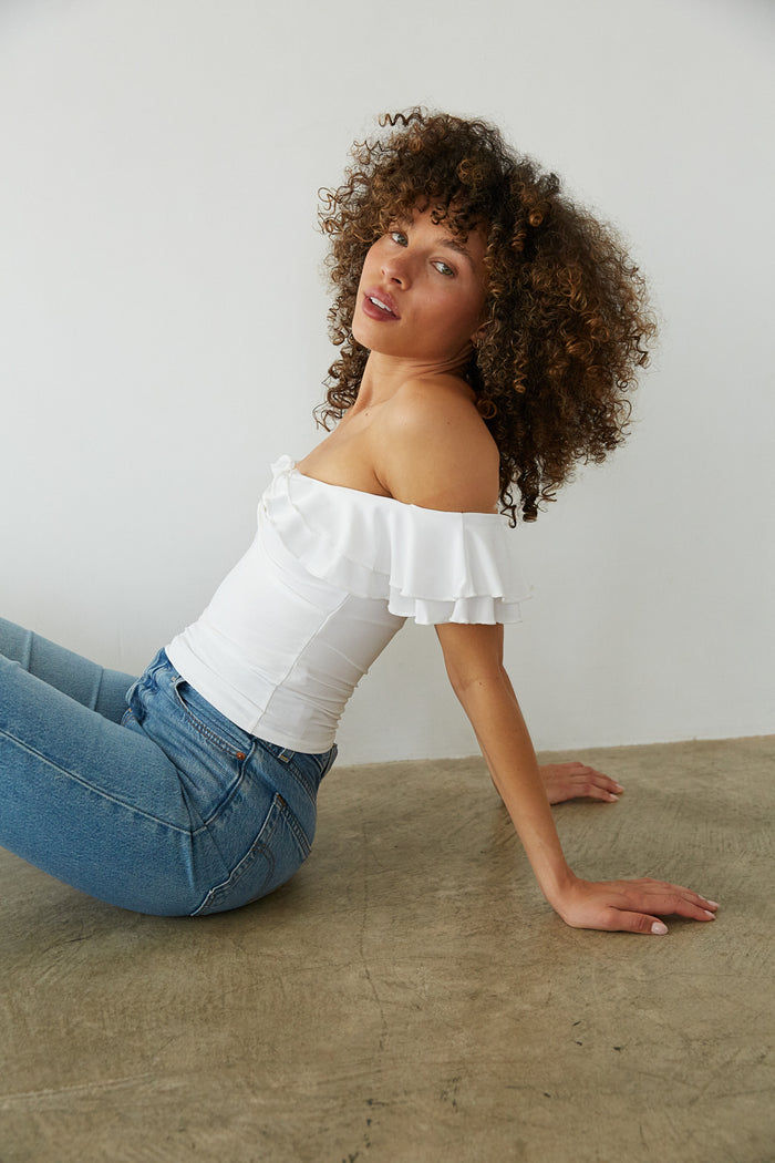 delicate off the shoulder going out top