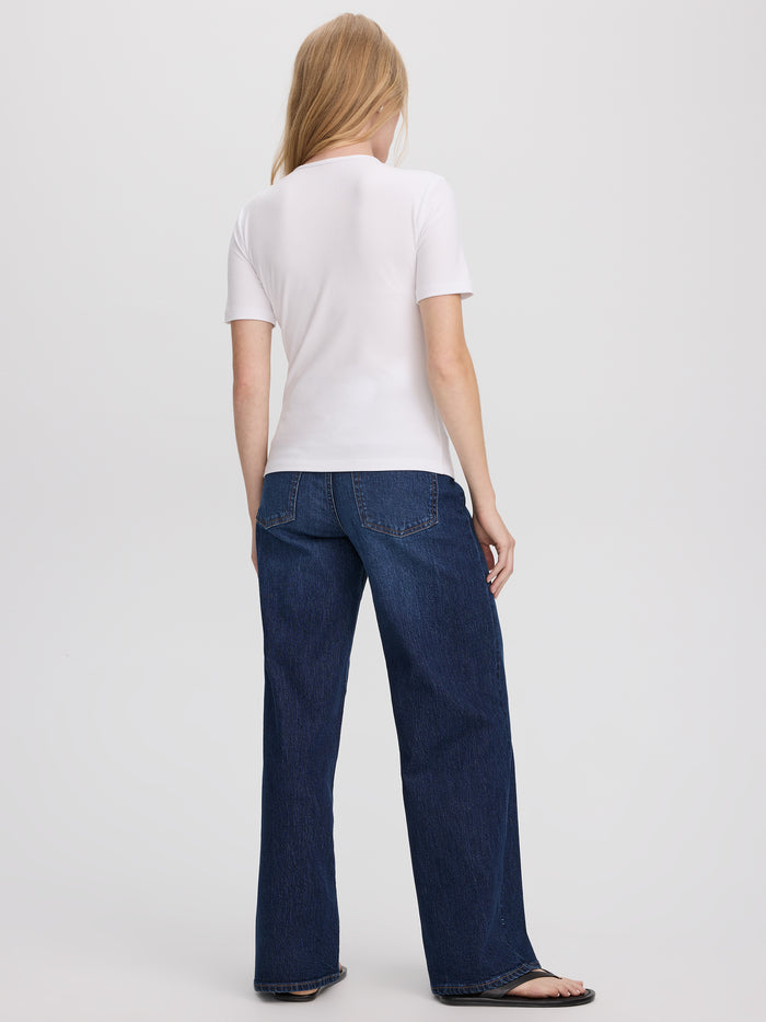 Long-Sleeve Crew-Neck Ribbed T-Shirt - R Essentials