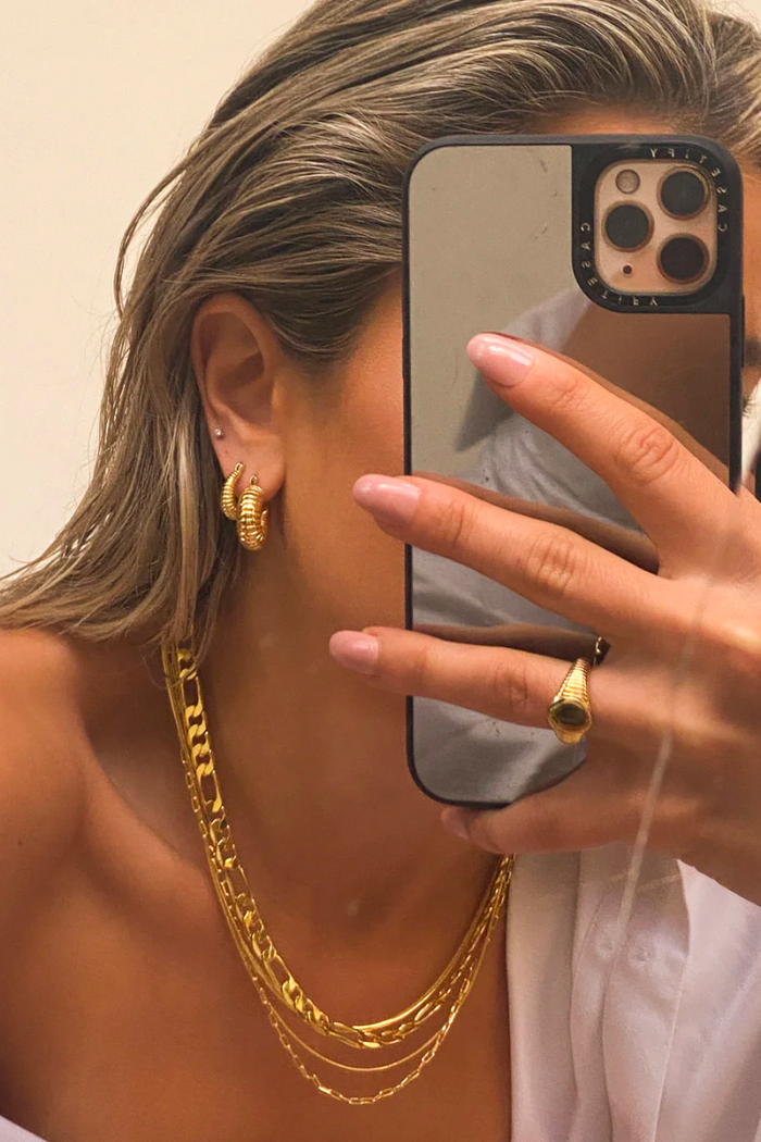 layered gold chain necklace by luv aj