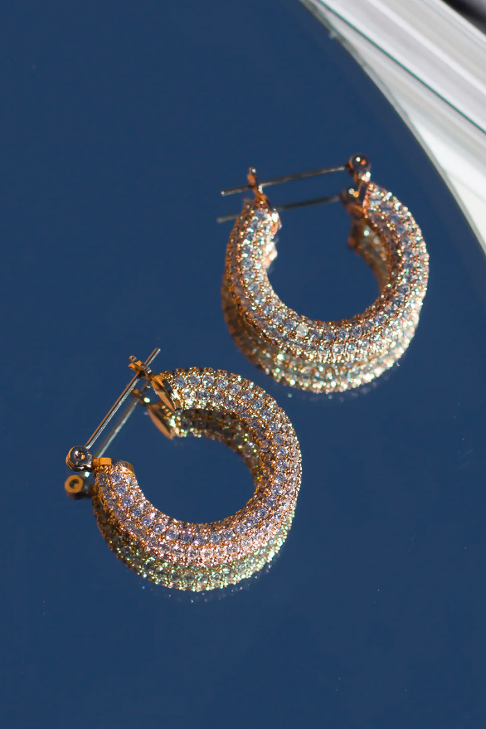 gold diamond hoops by luv aj