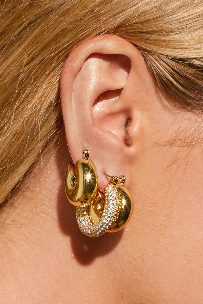 layered gold hoops by luv aj