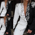 Luxury Crystal Beading Women Pants Suits  (Jacket+Pants) - Envious Designs