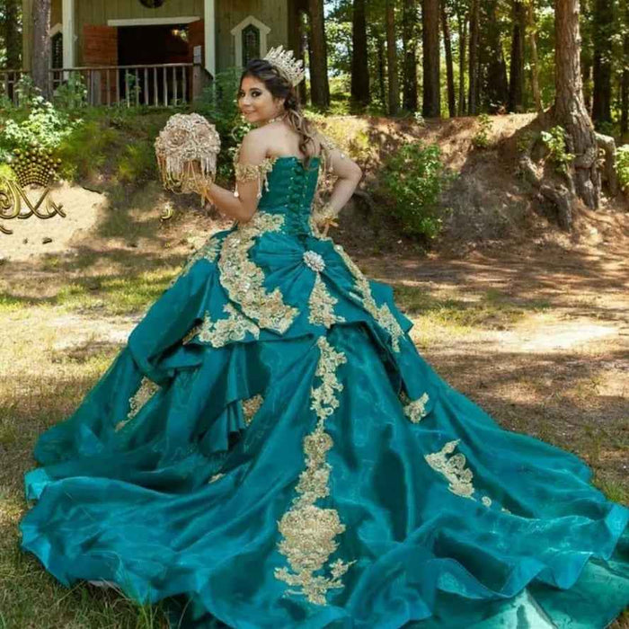 Luxury Mexican Crystal  Quinceanera Dress