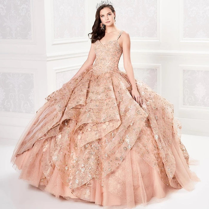 Luxury Sparkly Beaded Quinceanera Dress - Envious Designs