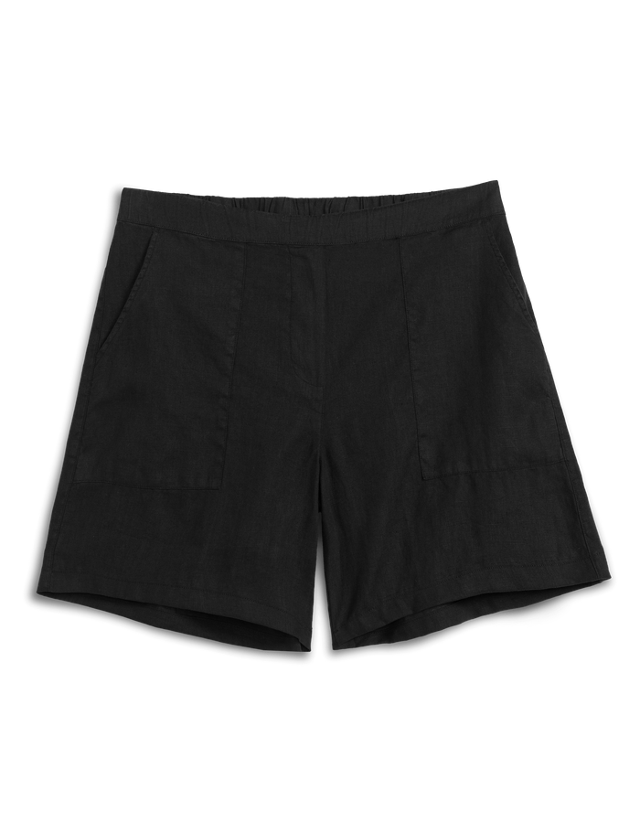 Black shorts on a white background