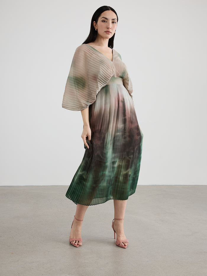 Maxi Dress with V Neckline
