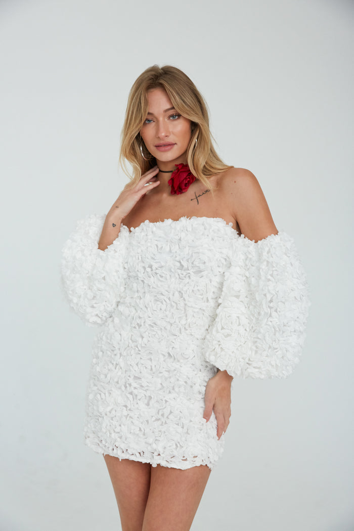 white-image | white off the shoulder dress - bridal shower dress