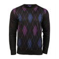 Men's Argyle Ballantrae Jumper Crew Neck Black