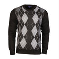 Men's Argyle Ballantrae Jumper Crew Neck Black