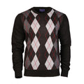 Men's Argyle Ballantrae Jumper Crew Neck Black