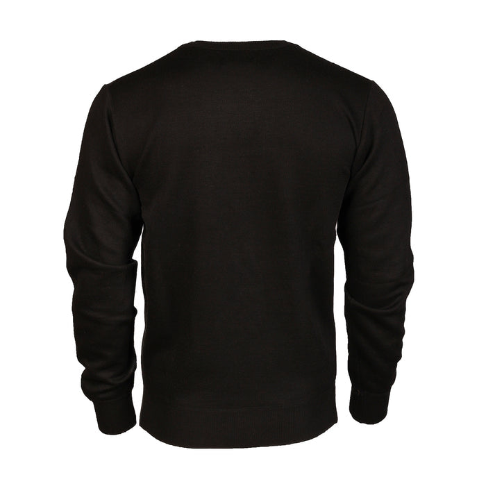 Men's Argyle Ballantrae Jumper Crew Neck Black
