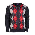 Men's Argyle Ballantrae Jumper Crew Neck Navy
