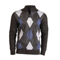 Men's Argyle Ballantrae Jumper Half Zip  Black