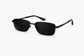 Men’s Rectangular Sunglasses – Black Frame & Black Lenses