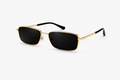 Men’s Rectangular Sunglasses – Gold Frame & Black Lenses