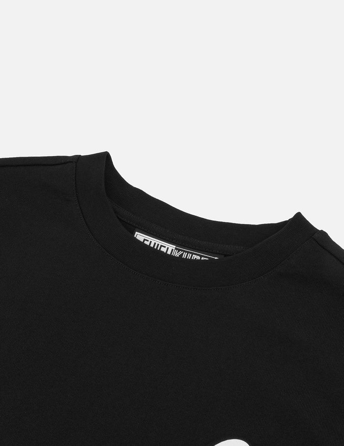 Metallic Logo and Slogan Print Regular Fit T-Shirt