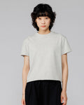 Mid-Weight Cropped Organic T-Shirt - Grey Marl