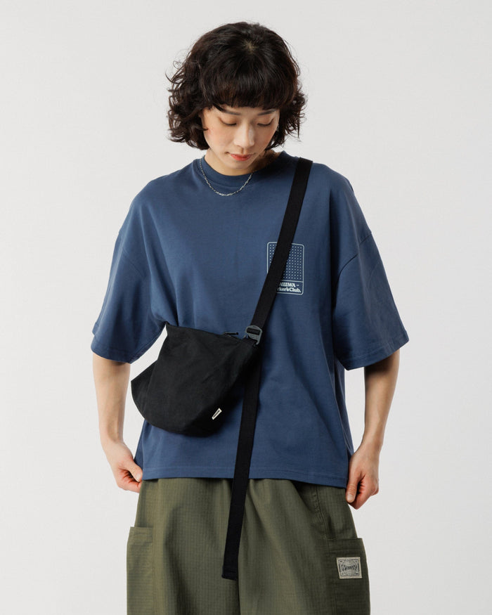 Mini Water Resistant Messenger Bag - Black