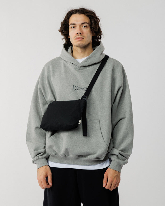 Mini Water Resistant Messenger Bag - Black