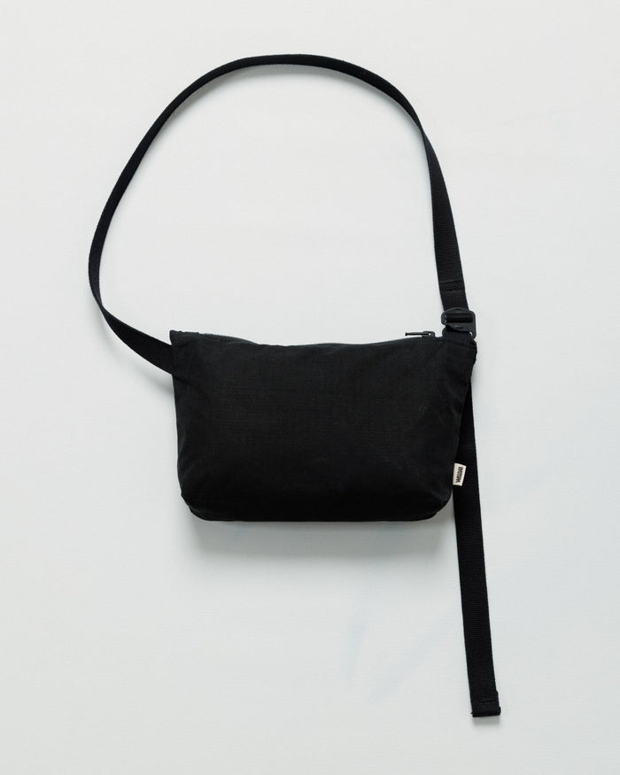 Mini Water Resistant Messenger Bag - Black
