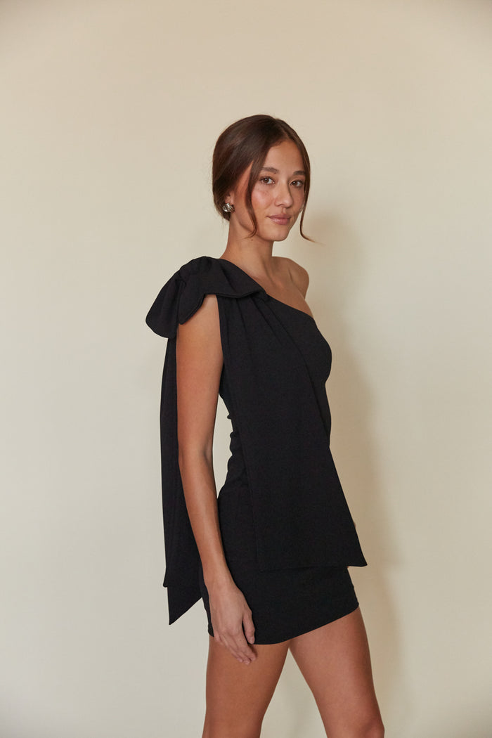 coquette black mini dress aesthetic