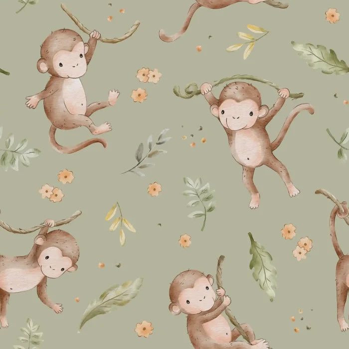 Monkeys Olive - Family Fabrics B.V.