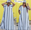 MonoChrome Tribal Maxi Kaftan Dress
