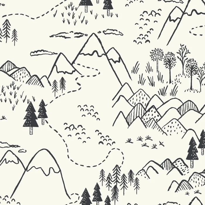Mountain Top Navy Blue - Family Fabrics B.V.