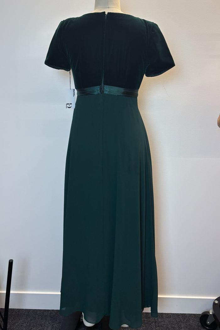 Mr. K Green Velvet Bow Detail Midi Dress image 2