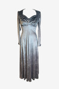 Mr K Gunmetal Silver Velvet Maxi Dress image 0