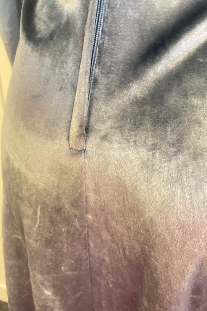 Mr K Gunmetal Silver Velvet Maxi Dress image 4