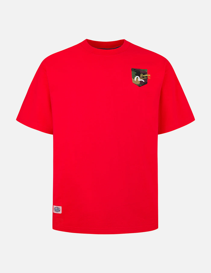 Multi-embroidery and Multi-pocket Relax Fit T-shirt