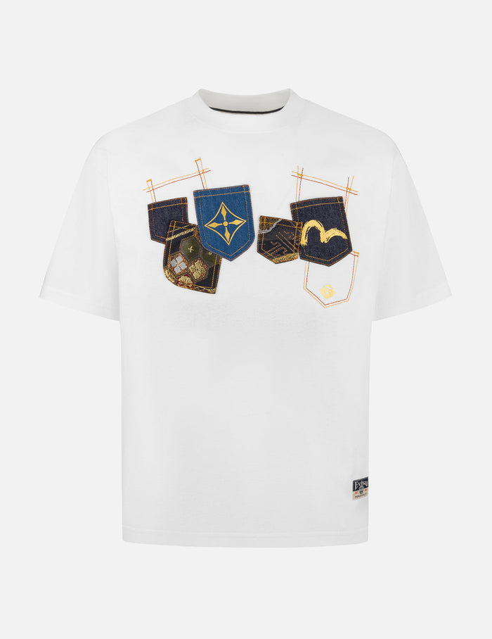Multi-Pocket and Multi-Print Relax Fit T-shirt