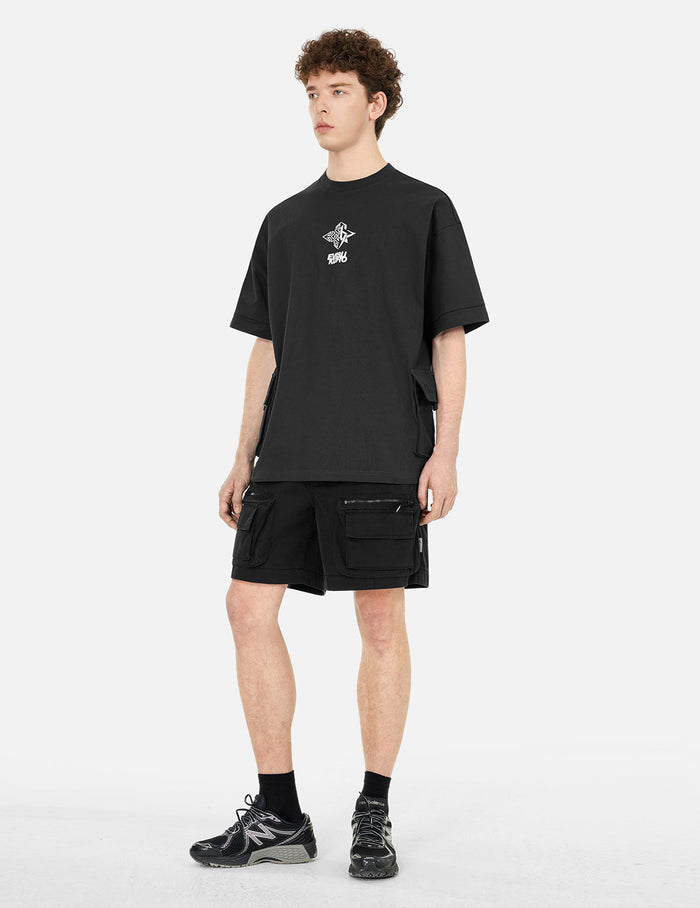 Multi-Pocket Relax Fit Cargo Shorts