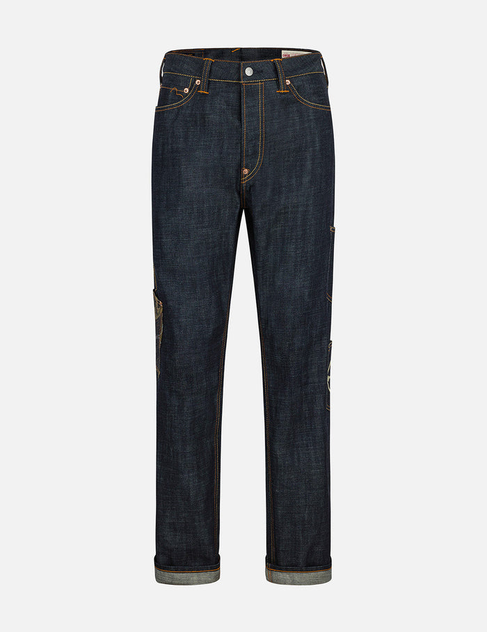 Multi-Pocket with Brocade Patch Regular Fit Jeans #2000