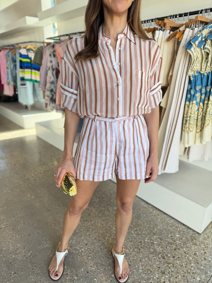 Multi Stripe Spencer Shorts - Amor Lafayette