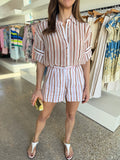 Multi Stripe Spencer Shorts - Amor Lafayette