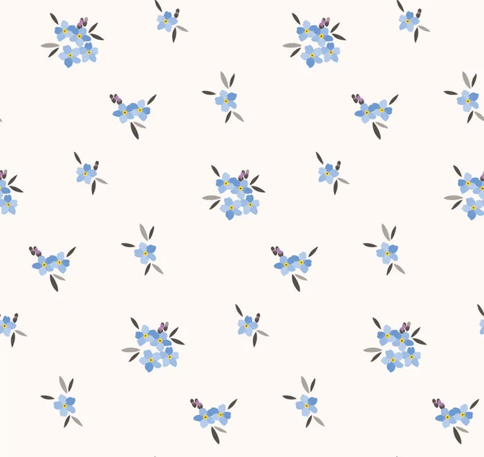 Myosotis Blue Offwhite - Family Fabrics B.V.