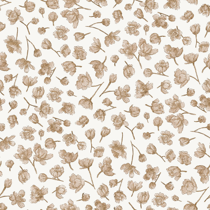 Neutral Flower Bonnie - Family Fabrics B.V.