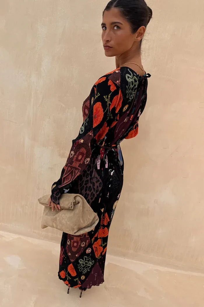Night Garden Gaia Plisse Dress (Multi)