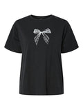 Nilla T-Shirt (Black/White Lace)