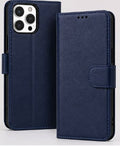 Oppo Reno 13 5G Wallet Case – Blue Leather Flip Cover with Card Holder & Stand